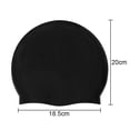 thumbnail image 2 of Gorro de natación de silicona para hombre y mujer, impermeable y antideslizante, pelo largo de mujer, muy elástico, gorro de natación con forma de bulbo, color negro, 2 of 6