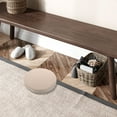 thumbnail image 3 of Cojín redondo de lino para silla, cojín de espuma para sillas de ratán, meditación y decoración del hogar, para cojines redondos con volantes, 3 of 4