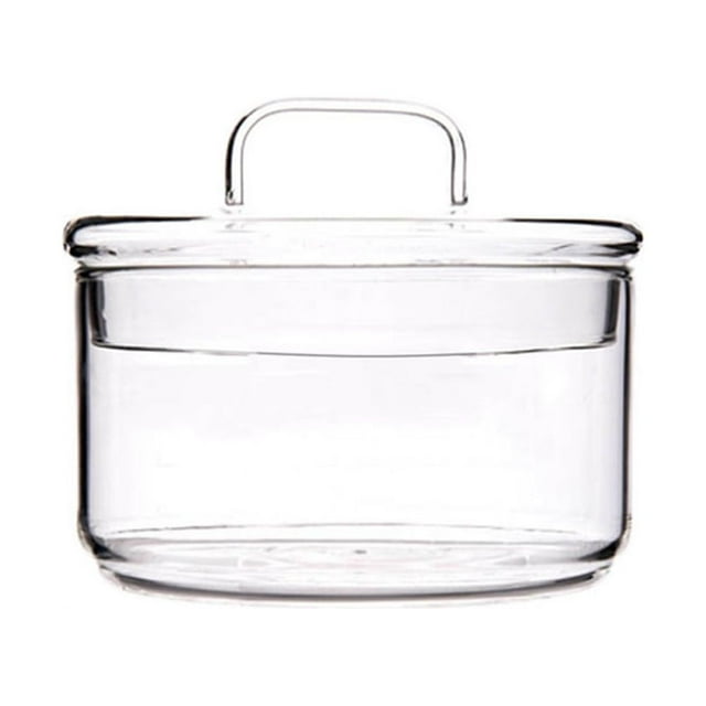 Stackable Heat Resistant Glass Bowl Transparent Salad Bowl Innovative Dessert Fruit Box With Lid