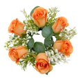 thumbnail image 4 of Anillo de vela de pilar Strade Fareast Limited corona artificial verde candelabro decorativo Naranja, 4 of 8