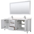 thumbnail image 2 of Wyndham Collection Daria 80" Light Vein Wood Double Bathroom Vanity in White, 2 of 5