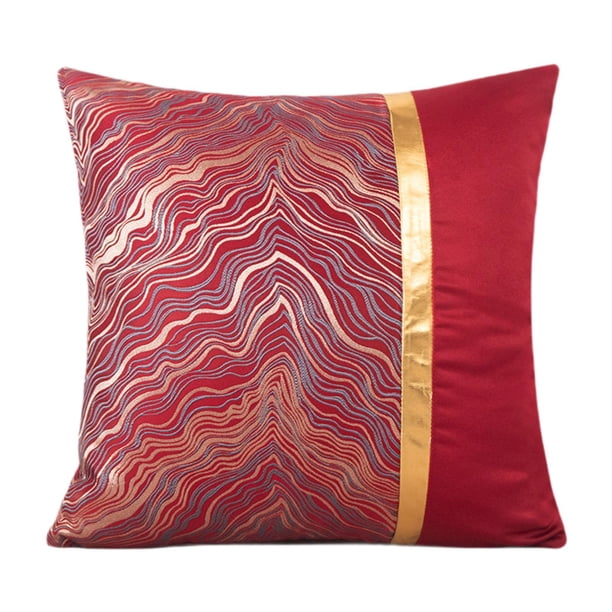 Funda de almohada decorativa, funda de cojín de 45 cm x 45 cm, resistente al desgarro, para el hogar Rojo