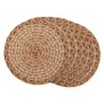 thumbnail image 1 of Design Imports CAMZ12884 Set de Table Rond en Polyester Tissé de 15 Po&44; Dahlia Naturel - Lot de 6, 1 of 2