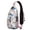 Boho Hawaiian F, variant on Tropical Floral Sling Backpack, Lightweight Crossbody Daypack with Exotic Botanical Design, Ideal for Beach Travel, Summer Adventures, and Outdoor Activities