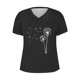 thumbnail image 4 of Camisetas de Manga Corta para las Mujeres, Impresión de Cuello en V Camiseta Casual Top Hecho de 95% Poliéster 5% Spandex para el Uso Diario de Primavera Verano, Camisetas para las Mujeres Casual, 4 of 4