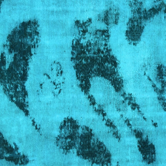 Ahgly Company Indoor Square Abstract Light Blue Modern Area Rugs, 4' Square