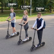 Electric Scooter for Adults, Youth & Big Kids – 19 MPH, 19 Miles Range, Foldable E Scooter with App Control, Dual Braking & Lights, Lightweight Commuting Scooter