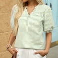 thumbnail image 2 of Kaemgyyd Womens Summer Top Ruffle Short Sleeve Stylish Blouses Casual Crewneck Shirts Cute Beach Vacation Tunic, 2 of 6