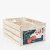 At Home on Main Vintage Style Wood Fruit Crate Apple in White (Large)
