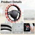 thumbnail image 6 of HUIACONG Christmas Snowflakes Golf Cart Steering Wheel Cover 13-14 Inches Anti-slip Golf Steering Wheel Protection Flannel Comfortable Compatible with EZGO Yamaha Club Cars, 6 of 7