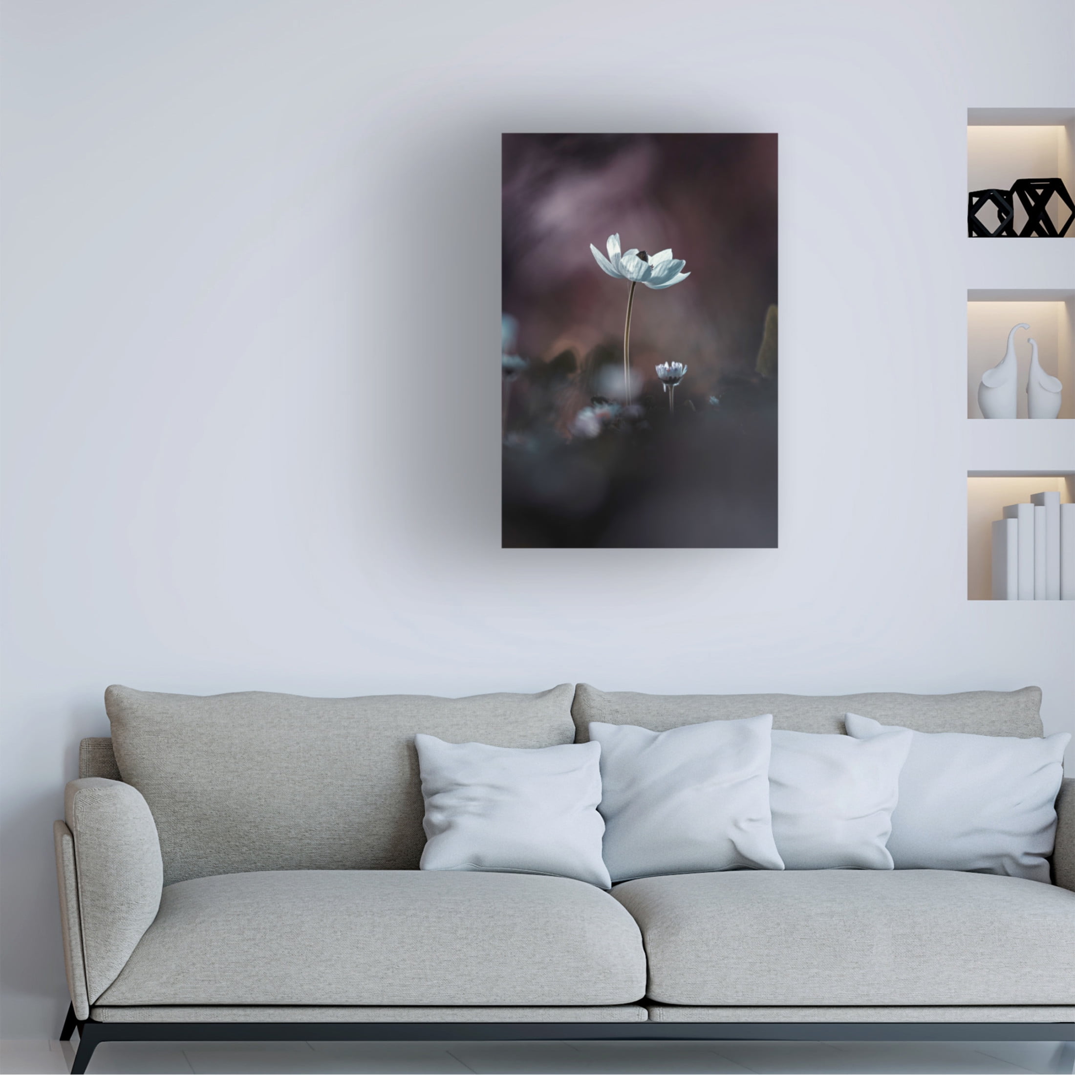 Canvas Wall Art - Fabien Bravin 'Elles, Mes Fleurs, Acmoi' Wall Art for Living Room, Bedroom, or Office Décor by Trademark Fine Art - 30 x 47 Inches