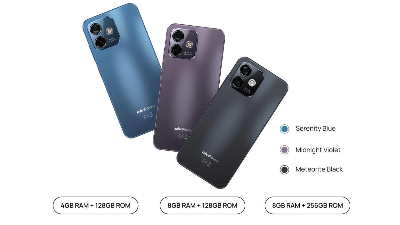 ULEFONE Note 16 Pro 16GB 50MP 8,7 mm Ultradünn Android 13 256 GB Violett Dual SIM