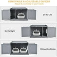 thumbnail image 4 of Litter Box Enclosure with Double , Hidden  Washroom Cabinet Storage  for Large Cats, Modern  Pet Furniture, 4 of 8