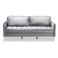 thumbnail image 3 of Baxton Studio Clara Modern and Contemporary Grey Velvet Fabric Upholstered 3-Seater Sofa, 3 of 6