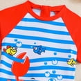 thumbnail image 6 of NIEWTR Toddler Baby Boy Rash Guard Swimsuit Short Sleeve One Piece Zipper Bathing Suit Swimwear Beach Sunsuit(Red,4-5 Years), 6 of 6