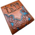 thumbnail image 4 of Floral Leather Cowboy Praying At Cross Wallet, 4 of 11