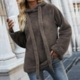thumbnail image 1 of DPTALR Blouse d'Hiver Chaude pour Femmes Manches Longues en Peluche Unie, 1 of 7