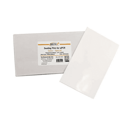 100 Sheets, Optical Adhesive Film for qPCR 96 Well Plate