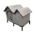 thumbnail image 2 of Casa para gatos al aire libre, elevada, aislada, impermeable, resistente al viento, refugio para gatos L, 2 of 9