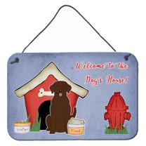 Carolines Treasures BB2810DS812 Dog House Collection Chocolate Labrador Wall or Door Hanging Prints  8x12 multicolor