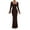 Brown, variant on Pretty Comy Women Long Sleeve Bodycon Square Neck Maxi Dress Long Dress Cocktails Party Dress Ribbed Fitted