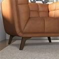thumbnail image 7 of Pemberly Row Tufted Tight Back Leather Upholstered Lounge Chair - Tan, 7 of 7