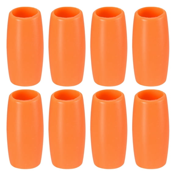 8pack Silicone Straw Tips, Soft Reusable Straws Tips Fit for 1/2 Inch(12mm) OD Stainless Steel Straws, Orange