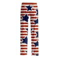 thumbnail image 3 of Yongcuo Independence Day Women's American Flag High Waist Wide Leg Lounge Pants Patriotic Stars and Stripes Comfy Casual Trousers Royal Blue XL, 3 of 4