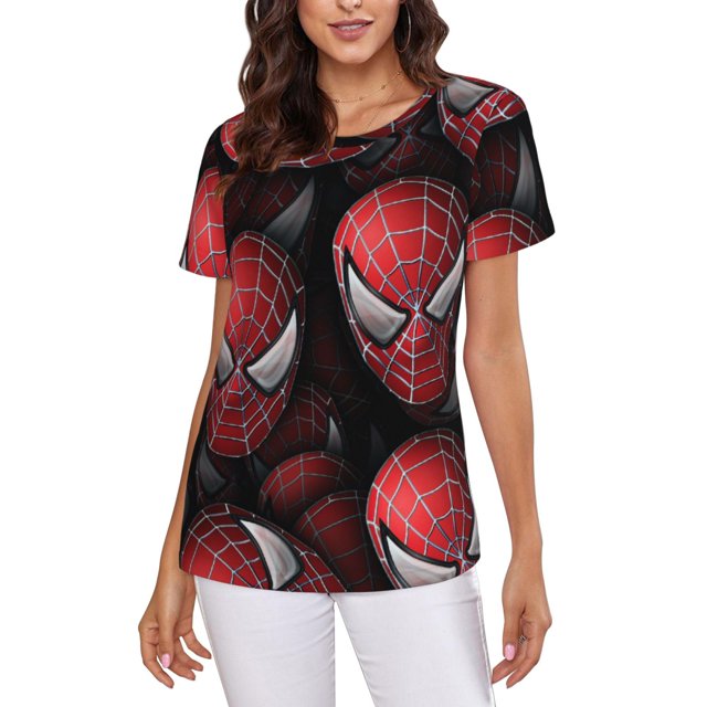 Spider-Man Women's Crew Neck Short Sleeve T-Shirt