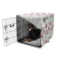 thumbnail image 5 of Vintage Rose Dog Crate Cover, Watercolor Splash on Flowers Sketch Plain Background, Easy to Use Pet Kennel Cover Small Dogs Puppies Kittens, 7 Sizes, Laurel Green Pastel Pink, by Ambesonne, 5 of 6