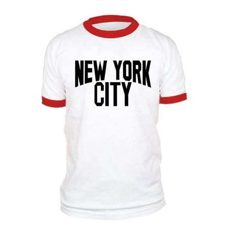 New York Style Graphic Tee - NEW YORK CITY lennon photo nyc retro - Cotton RINGER TEE