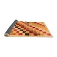 thumbnail image 2 of Ahgly Company Indoor Round Checkered Orange Modern Area Rugs, 7' Round, 2 of 4