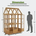 thumbnail image 5 of MCombo 48" x 38.8" x 83.9" Wooden Greenhouse with Adjustable Roof Vent and 8 Lockable Door for Backyard Outdoor Use,, 5 of 7