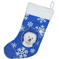 thumbnail image 2 of Carolines Treasures SC9362-CS Bichon Frise Winter Snowflakes Christmas Stocking SC9362 Large multicolor, 2 of 2