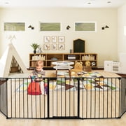 Odoland 122-inch Baby Gate Playard with Swing Door