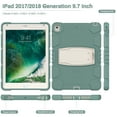 thumbnail image 3 of iPad 5th/6th Generation (9.7 inch, 2017/2018) Case,Dteck Shockproof Rubber 3-layer Protection Armor Hybrid Kickstand Protector Cover for iPad Air 2/iPad Pro 9.7" ,Emeraldgreen, 3 of 7