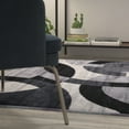 thumbnail image 4 of BizChair Geometric 8' x 10' Black and Gray Olefin Area Rug with Jute Backing, Living Room, Bedroom, 4 of 10