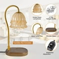 thumbnail image 2 of Waxgamo Candle Warmer Lamp with Timer Dimmer - Electric Candle Light Wax Melt Warmer for Scented Wax, Plug-in Wax Warmer Lamp for Home & Office (White Peony), 2 of 6
