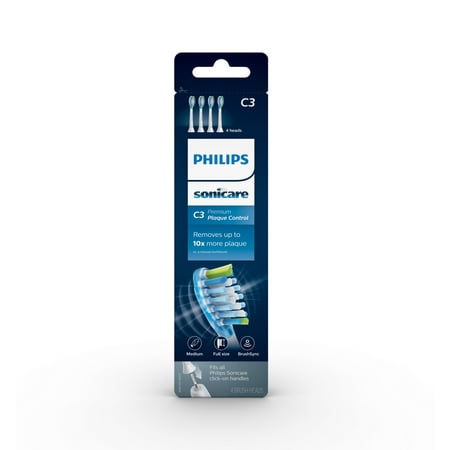 Philips Sonicare - Premium Plaque Control Brush Heads (4-Pack) - White