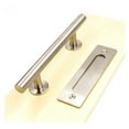 thumbnail image 2 of Gifsin Poignée de Porte Coulissante de Grange 12 Po Acier Inoxydable/carbone Ensemble de Poignée Coulissante Matériel de Porte Intérieur en Bois Robuste, Facile à Transporter, 2 of 6