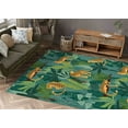 thumbnail image 4 of Tiger Rug, Bohemian Rugs, Green Rugs, Animal Rugs, Colorful Rug, Hallway Rug, Wall Hanging Rug, 3D Printeds Rug, Personalized Rug, 2.6'x6.5' - 80x200 cm, 4 of 4