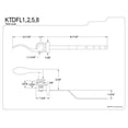 thumbnail image 2 of Kingston Brass KTDFL2 Levier de Réservoir NuWave, Laiton Poli, 2 of 2