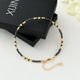thumbnail image 3 of XIJIN Black Beaded Anklet for Women 3mm Small Bead Ball Chain Anklets, 3 of 6