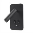 thumbnail image 1 of Lámpara de Pared para Mesita de Noche con Interruptor, Puerto USB, de Pared para Dormitorio, Aplique de Pared LED Giratorio para Armario., 1 of 5