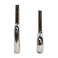 thumbnail image 4 of Jennifer Taylor Home Riza 16" & 14" Open Ceramic Vases Set of 2 Hammered Silver, 4 of 9