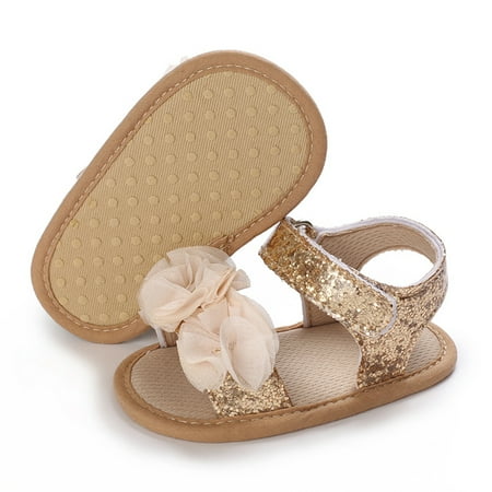 

Infant Baby Girls Sandals Kids Soft Sole Newborn Toddler First Walker Crib Dress Shoes 0-18M