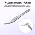 thumbnail image 4 of Natuhana High Precision Lash Tweezers for Eyelash Extensions Anti-Slip Premium Stainless Steel Curved Tip Tweezers for Professional & Beginner Use (A-08), 4 of 8