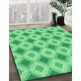 thumbnail image 2 of Ahgly Company Indoor Round Patterned Lime Mint Green Area Rugs, 6' Round, 2 of 6