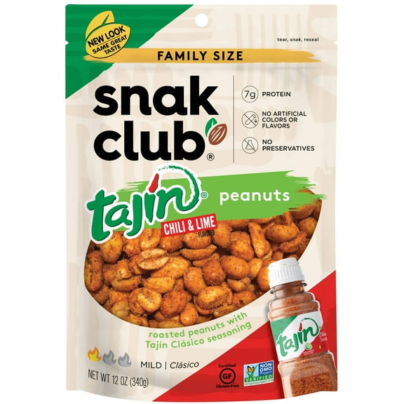 Snak Club 12 Ounce Tajin Clasico Peanuts, 1 Pack