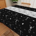 thumbnail image 5 of Duangreer Halloween Rectangle Tablecloth, Black Spiderweb Skull Print, Table Cover with Waterproof Wrinkle Resistant for Party Decors, 60 x 70 Inch, 5 of 6